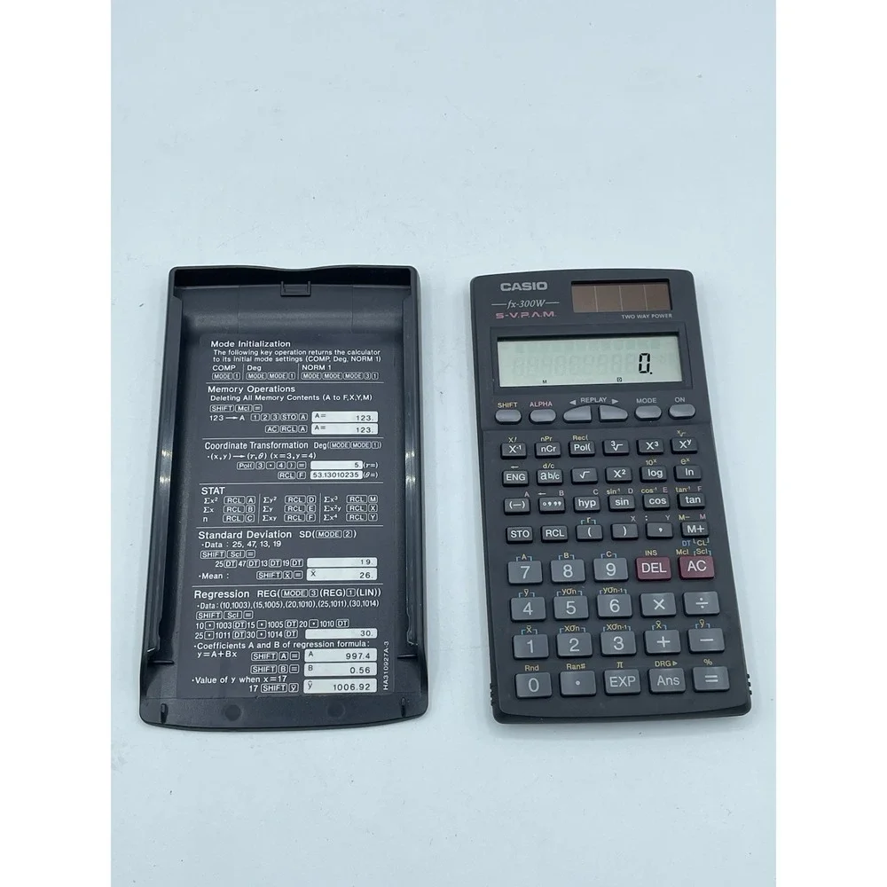 Casio FX-300W SVPAM 2 Way Scientific Calculator Display Solar Battery Powered